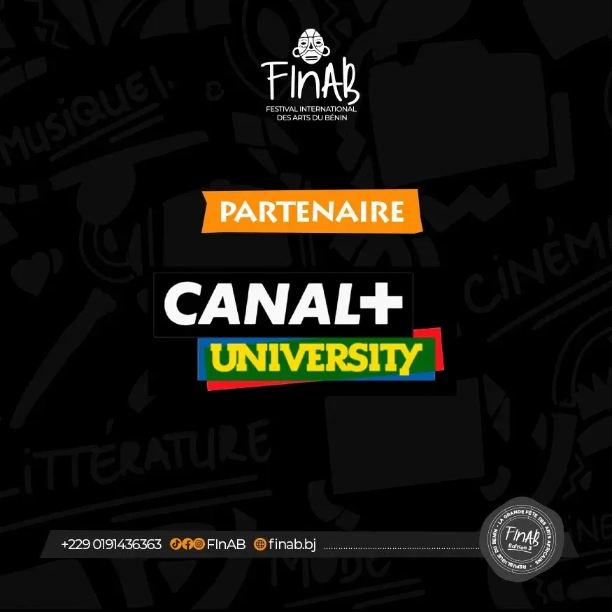 Affiche du FINAB annonçant Canal+ University comme partenaire
