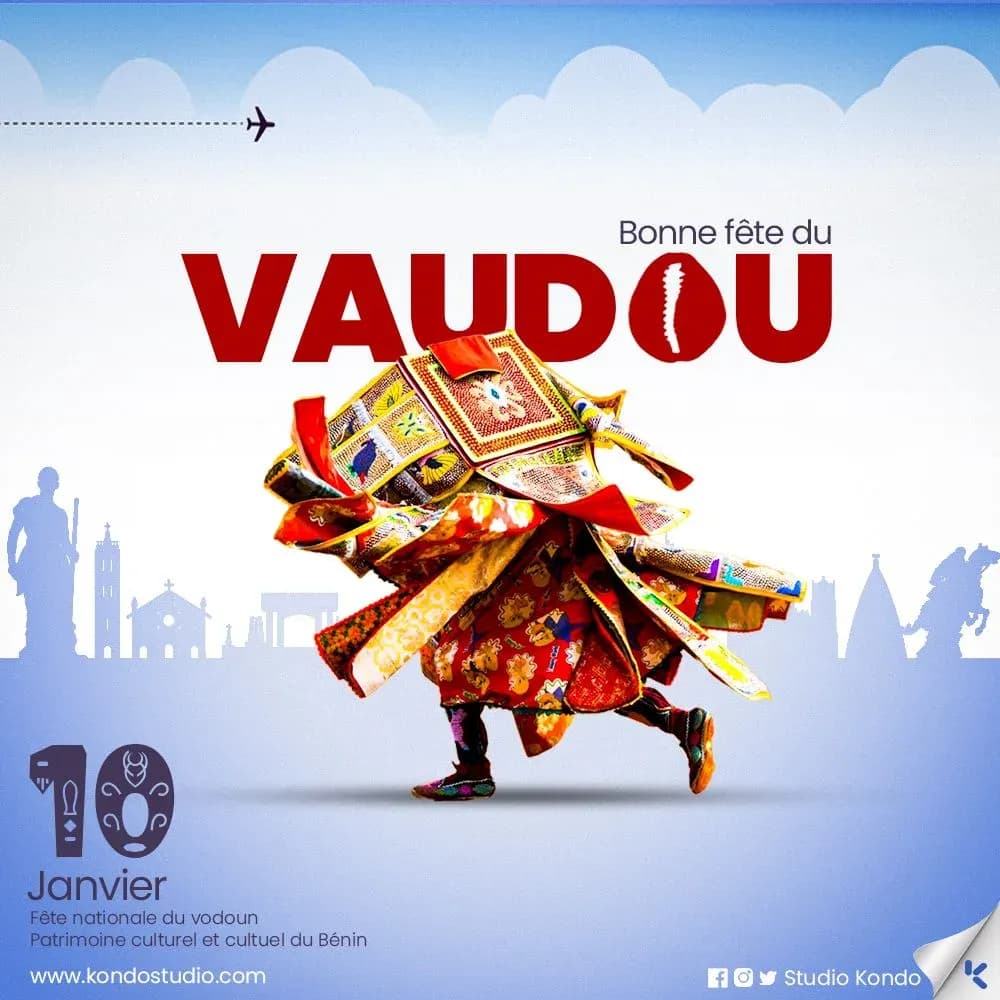 Affiche de vœux « Bonne fête du Vaudou », 10 janvier